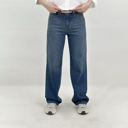 شلوار جین نیم بگ 1008496