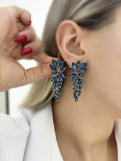 گوشواره مجلسی آویزی خوشه زنانه 884