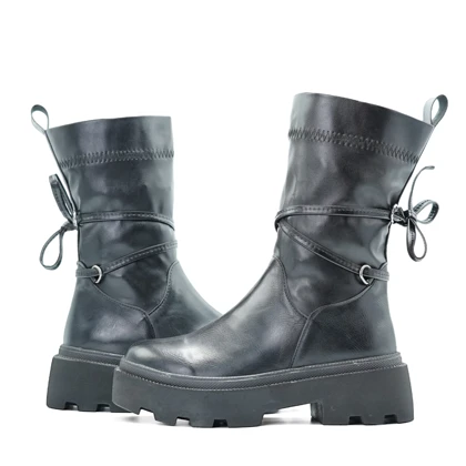 کفش نیم بوت زنانه استرج بندی مدل 0117_Boots