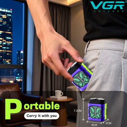 ریش تراش برقی وی جی آر VGR مدل V-344 موتور 8000 دور در دقیقه ضدآب