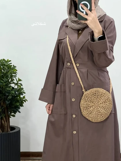 مانتو بلند لینن لیرا 1