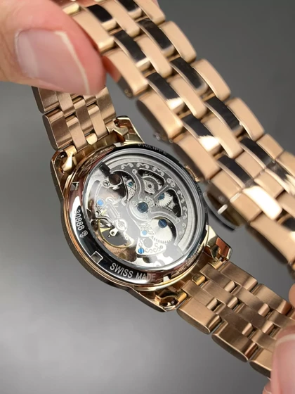 ساعت مچی پتک فیلیپ اوپن هارت رزگلد صفحه سفید Patek Philippe Tourbillon