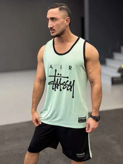 ست بسکتبالی نایک استاسی (Nike Air x Stussy) پارچه فلامنت آجری (8 رنگ)