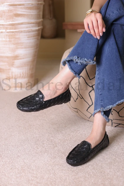 کفش کالج زنانه حصیری کد 458