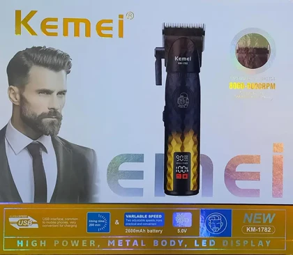 ماشین اصلاح موی سر و صورت مردانه موتور 9000 کیمی مدل KM-1782