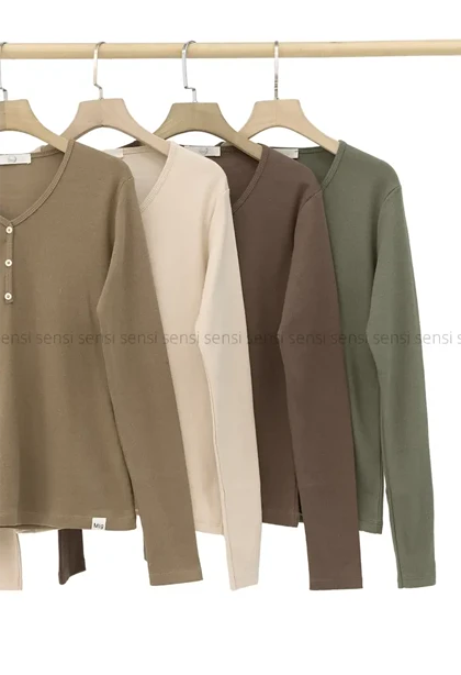 بلوز یقه هفت آستین بلند کد1004556