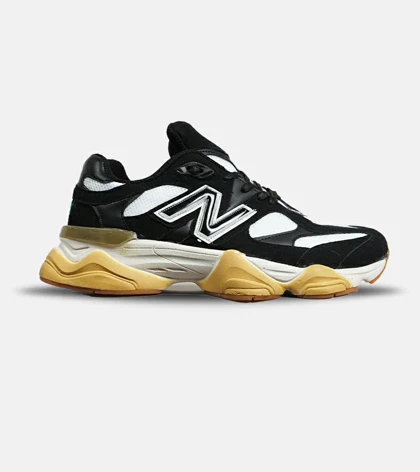 کفش کتانی مردانه و زنانه مشکی سفید خردلی NEW BALANCE 9060 مدل 6910