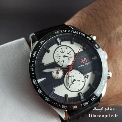 ساعت مچی مردانه اورجینال موتور ژاپن برند مینی فوکوس سه موتور مدل Mf0002G.03 بند چرم
