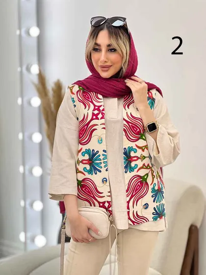 جلیقه طرح دار