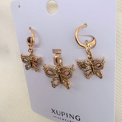 نیم ست پروانه برجسته ژوپینگ بدون زنجیر