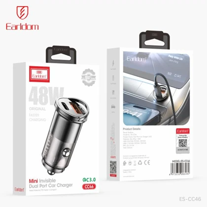 شارژر فندکی فست شارژ ارلدام Earldom مدل CC46 توان 46 وات
