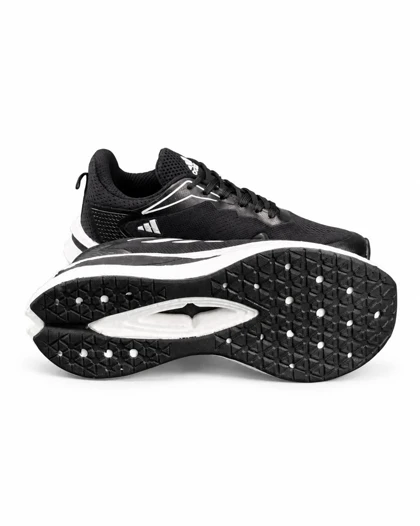 کفش کتانی مردانه بزرگ پا مدل آدیداس زیره بست مشکی سفید ADIDAS