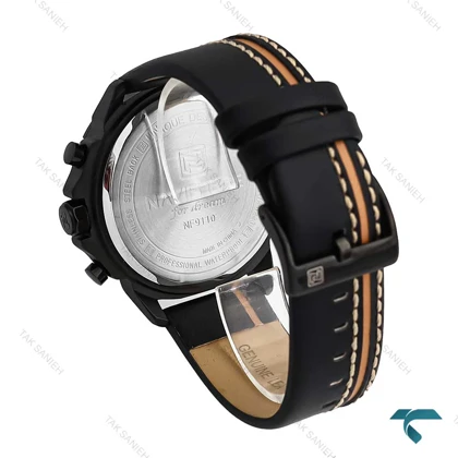 ساعت مردانه نیوی فورس NF9110 سه موتوره بند چرم NaviForce-7046-G