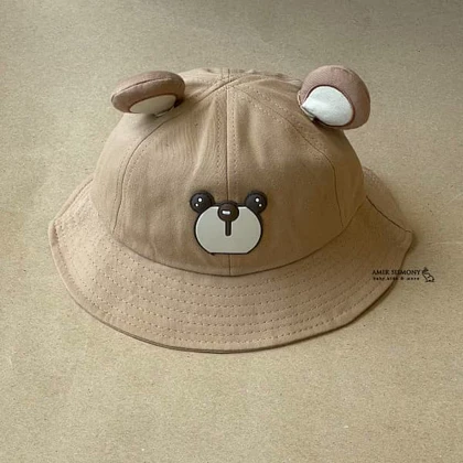 کلاه باکت نوزادی طرح خرسی