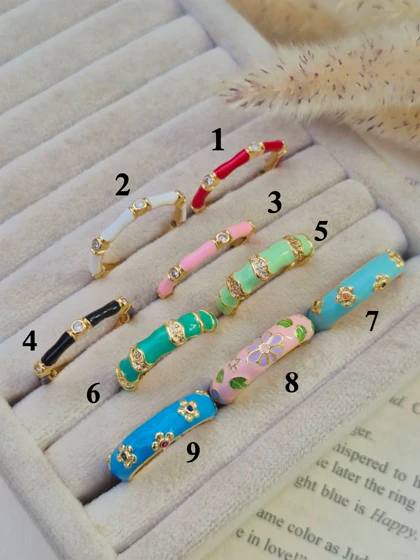 انگشتر مینا کاری فری سایز