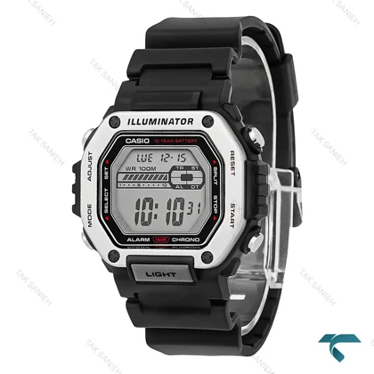 ساعت کاسیو دیجیتالی MWD-110H مردانه مشکی ایلومینیتور Casio-7703-G