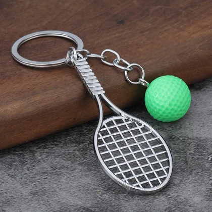 جاکلیدی و آویز کیف فلزی Tennis Ball Pendant طرح راکت تنیس