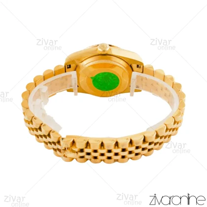 ساعت رولکس دیت جاست زنانه طلایی صفحه مشکی مدیوم 104524