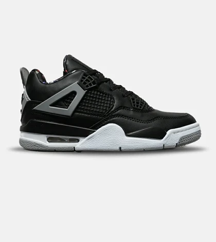 کتانی ساق‌دار زنانه و مردانه مشکی Nike air jordan 4 مدل 8249