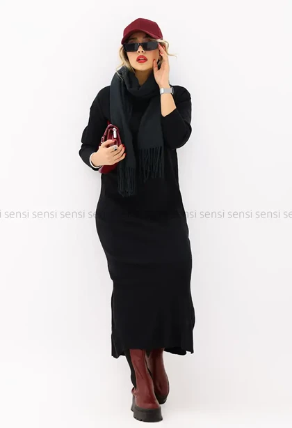 پیراهن بافت بغل چاک کد1004262