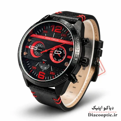 ساعت مچی مردانه اورجینال موتور ژاپنی برند مینی فوکوس سه موتور مدل Mf0068G.05 بند چرم