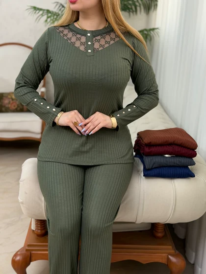 ست گوچی دمپا دکمه 3685