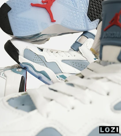 کفش کتانی ساق‌دار مردانه سفید فیلی Nike air jordan 6 مدل 5930