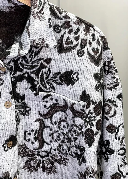 شومیز پشمی طرح دار