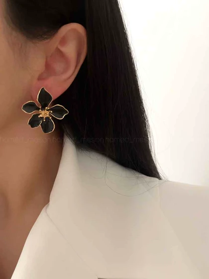 گوشواره گل میناکاری