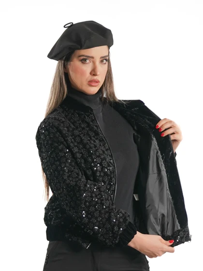 بامبر مخمل طرحدار کد 8931