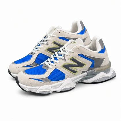 کفش کتانی بزرگ پا مدل نیوبالانس 9060 طوسی آبی New Balance 9060