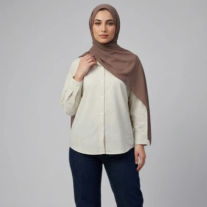 شومیز زنانه راه راه نگین‌دار
