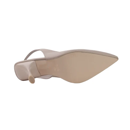 کفش پاشنه‌دار زنانه مدل دهنه گرد_کرم کد 1900