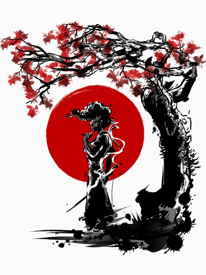 تیشرت لانگ انیمه AFRO SAMURAI افرو سامورایی The Afro under the Sun کد 185666