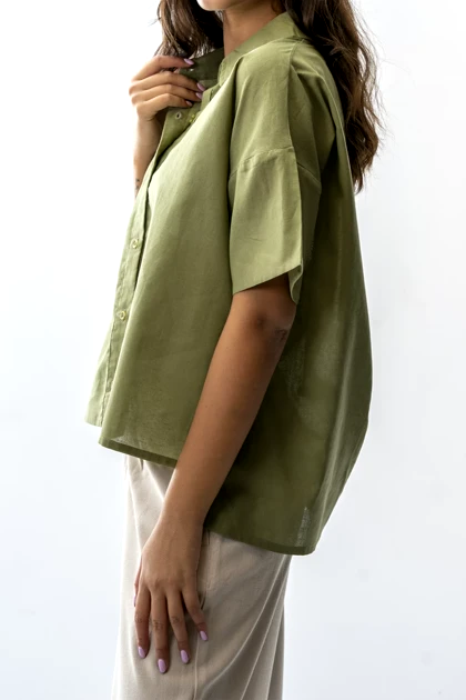 شومیز آستین کوتاه پشت بلند زنانه