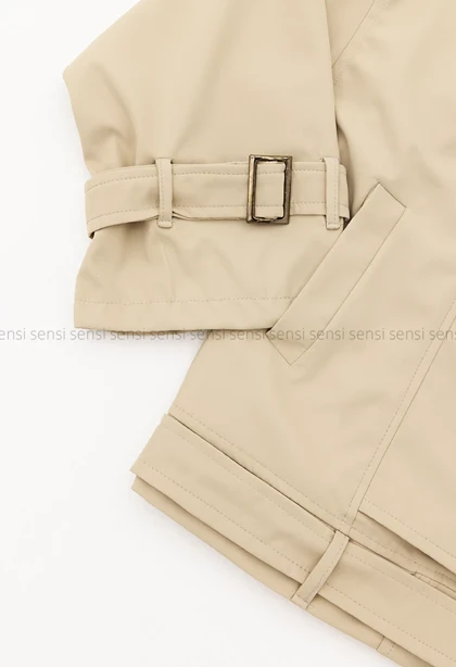 ترنچ کت پایین کمربندی @@کد1004622