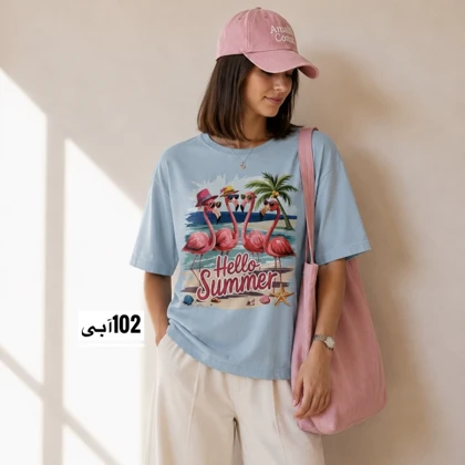 تیشرت باکسی چاپی کد 6110
