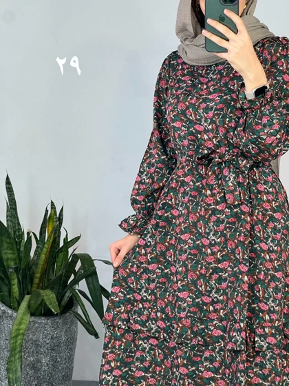 پیراهن مانتویی شکوفه با ارسال رایگان