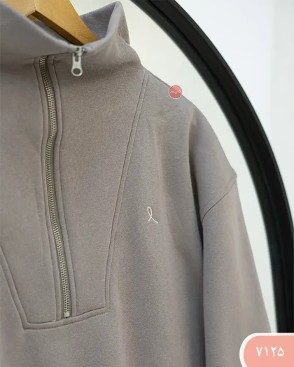 دورس یقه دارنیم زیپ 7125