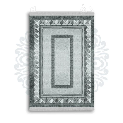 *جدید* فرشینه از جنس پارچه شانل مخمل ترک طرح فانتزی برند دفه کد 1768