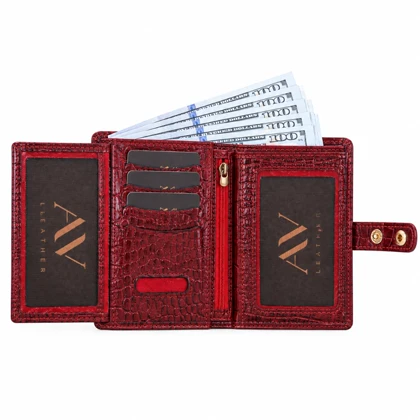 کیف زنانه چرم طبیعیroyal core قرمز