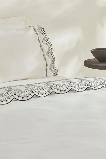 سرویس روتختی دو نفره Karaca Home مدل Orvin پنبه - سفید