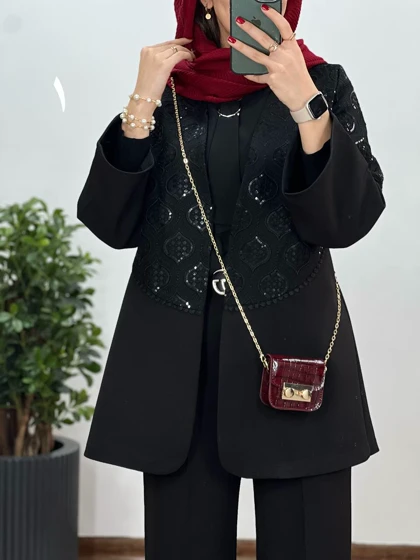مانتو مجلسی سوزندوزی ستاک