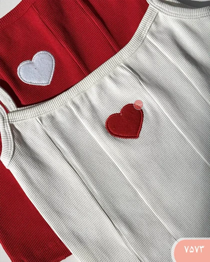 کراپ تاپ گلدوزی قلب 7573