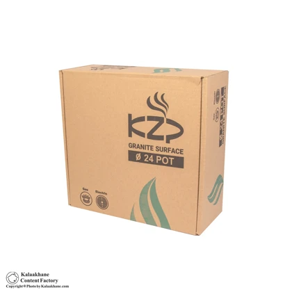 قابلمه 24 آلما درب سیلیکون دسته کروم KZP کد 6064