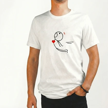 تیشرت با طرح آهن ربا ولنتاین مردانه کد 295083