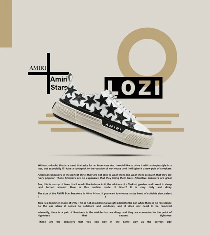 کفش اسنیکرزAmiri Stars مدل 4443