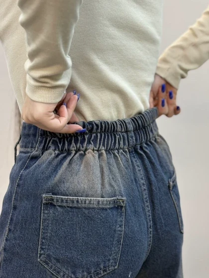 شلوار ایزی جین آبی تینت ام کی