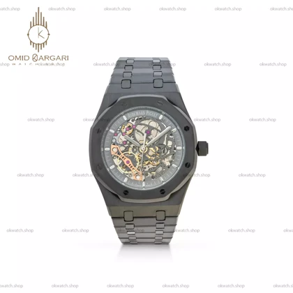 ساعت مچی اودمار پیگه اسکلتون تمام مشکی Audemars Piguet