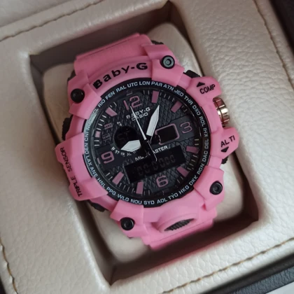 ساعت اسپرت بی بی جیشاک بند صورتی